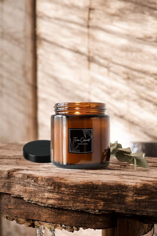 Tiem Concept Decorative Special Design Amber Scented Jar Candle