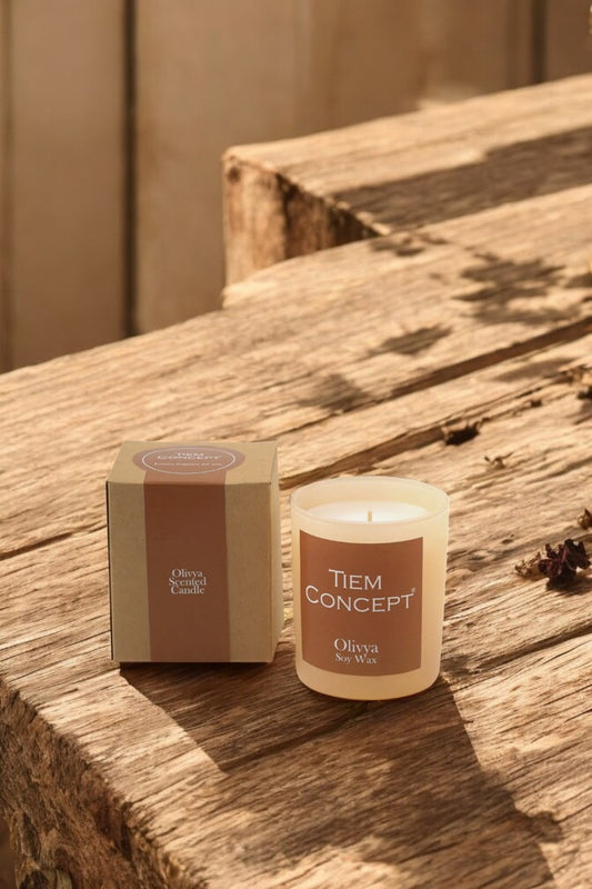 %100 Soya Mum Vanilya ve Meyve Kokteyi Kokulu Somon Renkli Kutulu Bardak mum