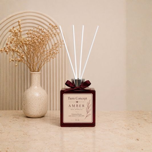 Dekoratif Vanilya Kokulu Bordo Parlak Şişeli 100 ml Oda Kokusu