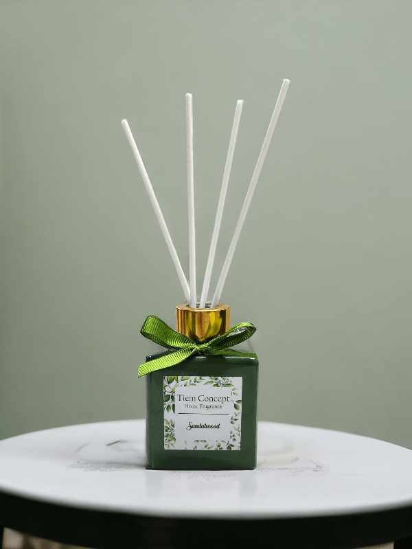 SandalAğacı Kokulu Yeşil Bardak Mum ve Oda Kokusu Seti 100 ml