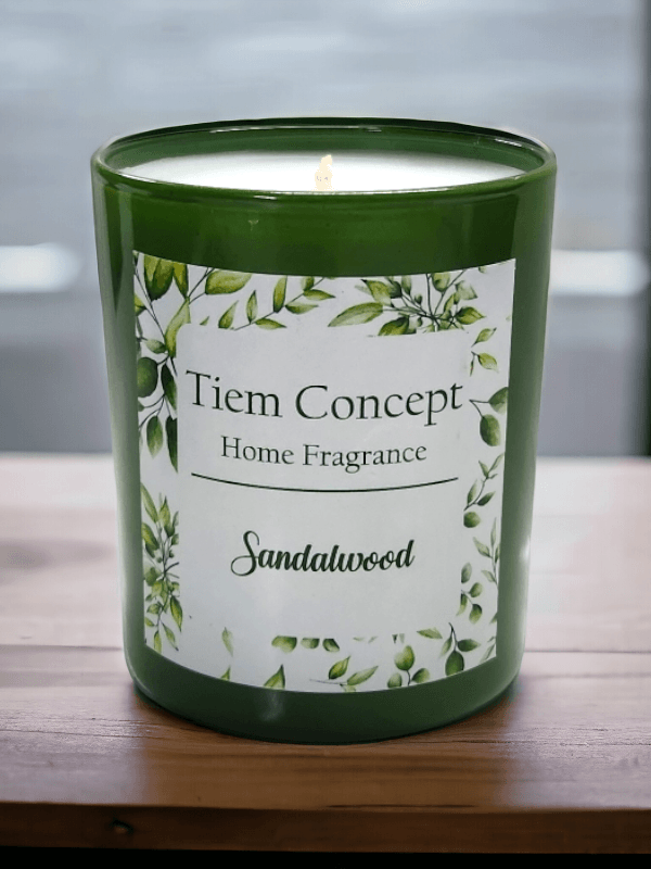 SandalAğacı Kokulu Yeşil Bardak Mum ve Oda Kokusu Seti 100 ml