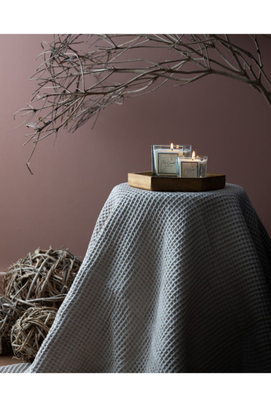 Tiem Concept Square Glass Cup Natural Production Soy Candle Set of 2