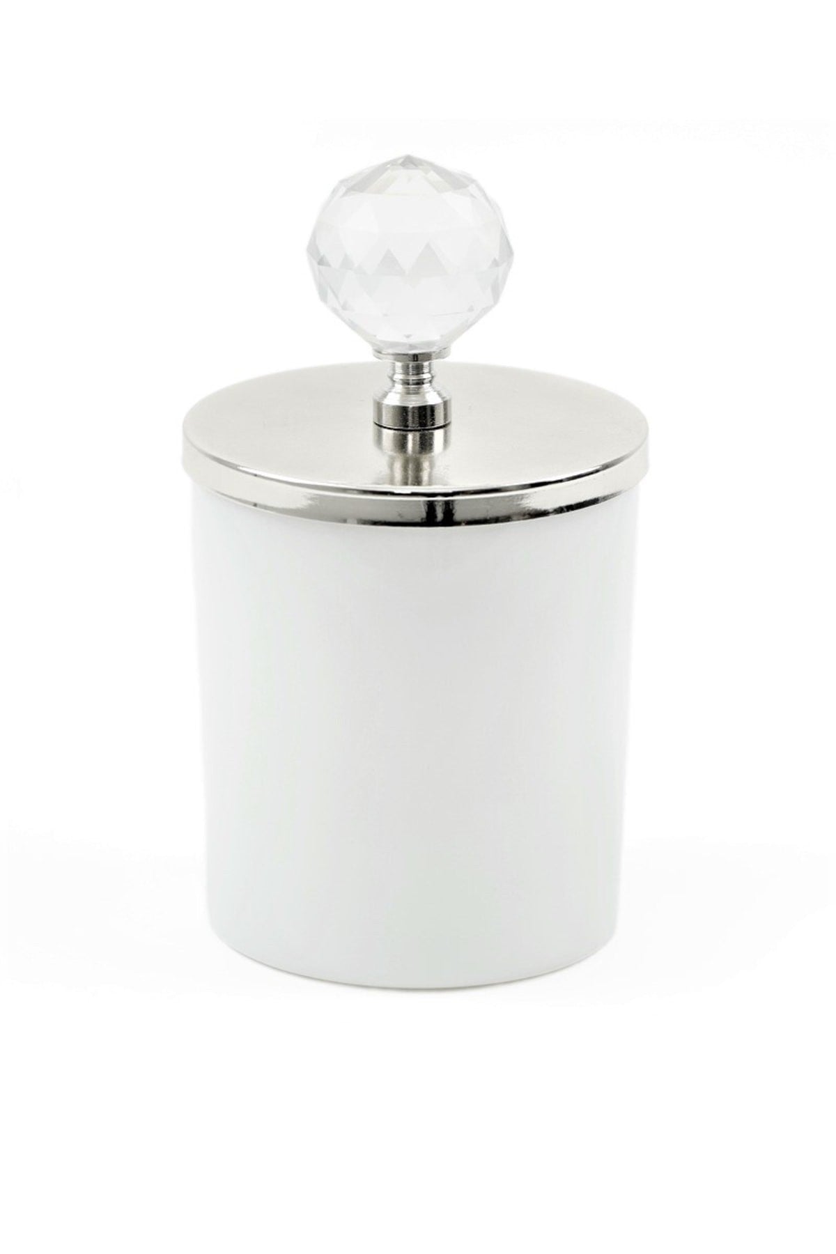 Tiem Concept Special Design Letter A Vanilla Scented Silver Crystal Top White Glass Candle