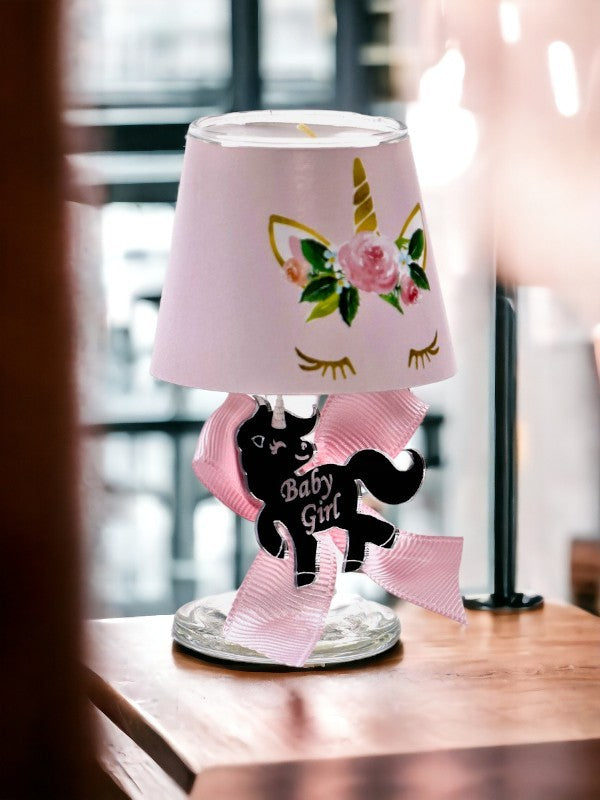 Baby Gift Boxed Custom Name Unicorn Themed Lampshade Candle Set of 10