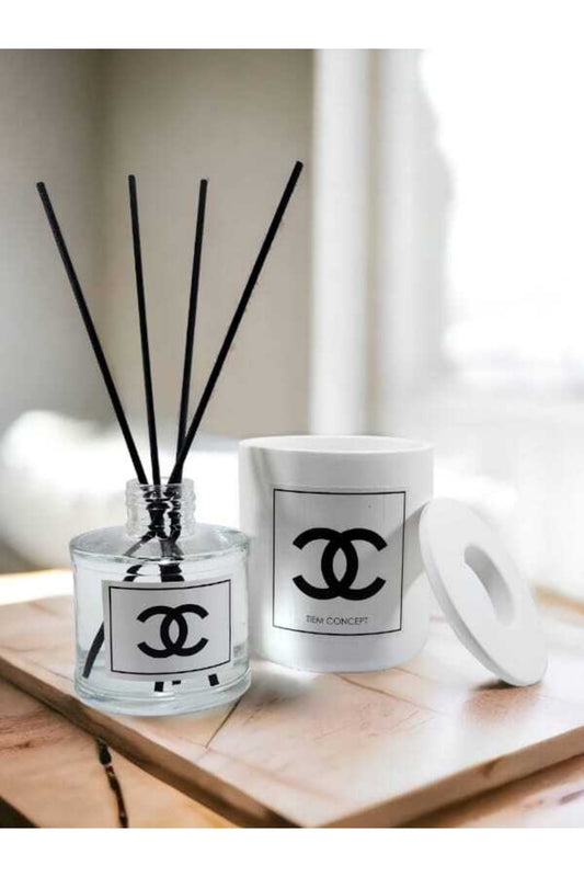 Dekoratif 100 ml Oda Kokusu ve  Beton Kapaklı Set