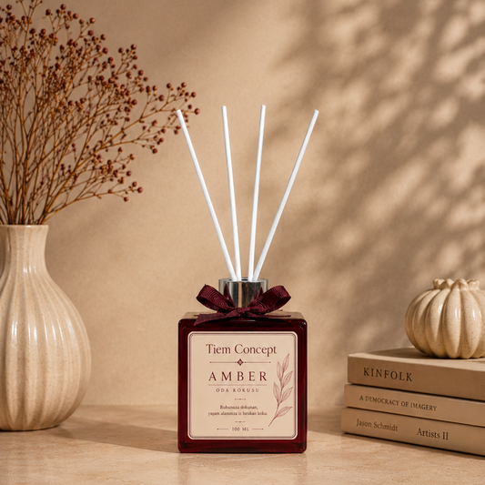 Dekoratif Vanilya Kokulu Bordo Parlak Şişeli 100 ml Oda Kokusu