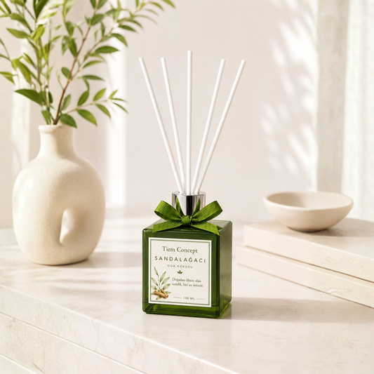 Dekoratif Vanilya Kokulu Yeşil Parlak Şişeli 100 ml Oda Kokusu
