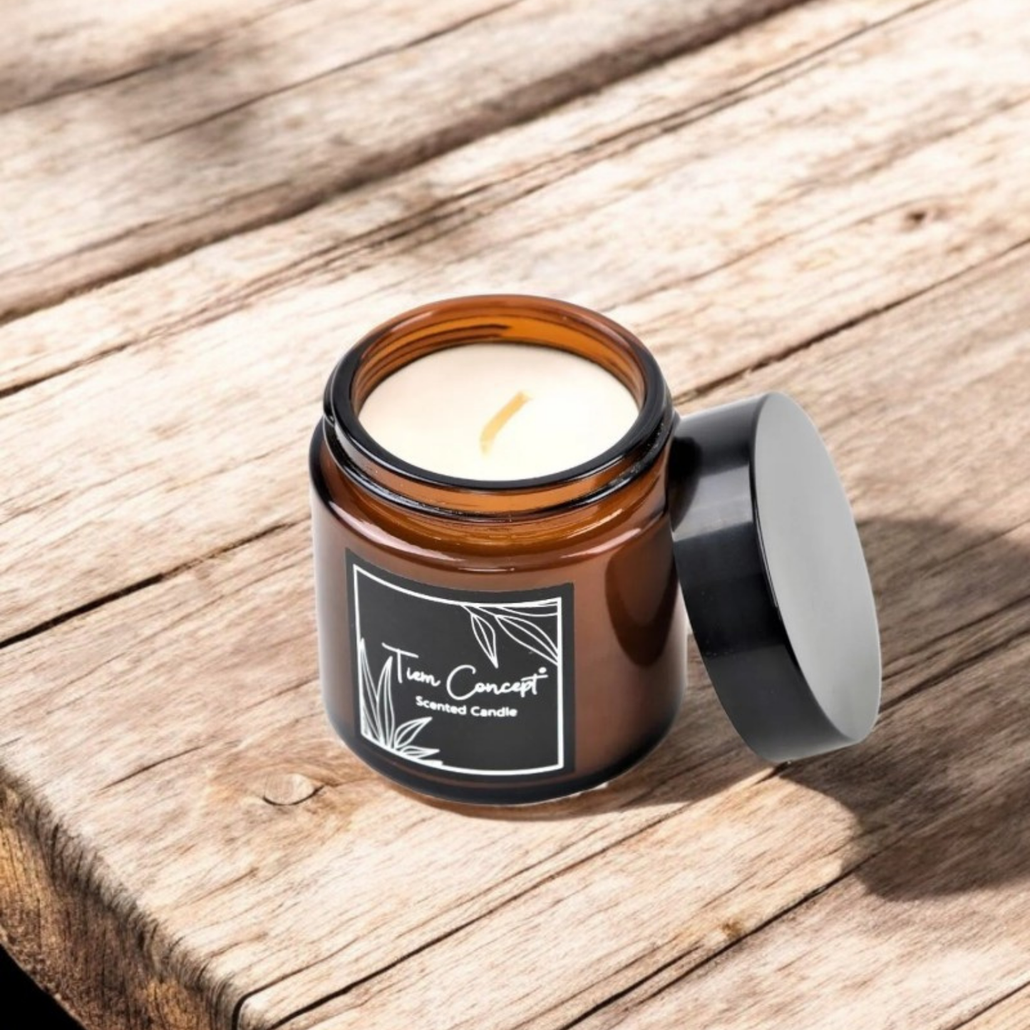 Tiem Concept Decorative Special Design Amber Scented Jar Candle
