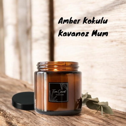 Tiem Concept Decorative Special Design Amber Scented Jar Candle