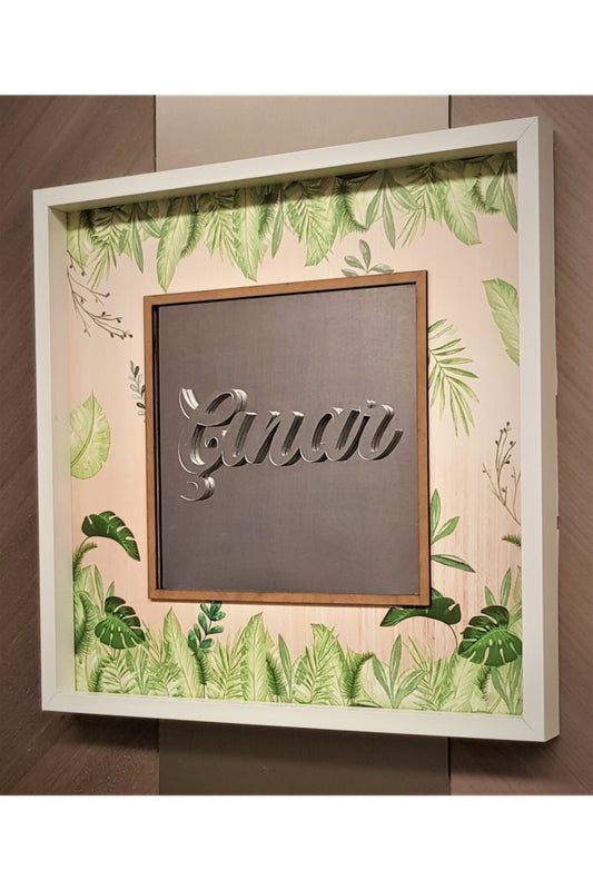 Tiem Concept Wooden Framed Door Ornament